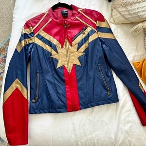 Her Universe Captain Marvel Leather Jacket Size M